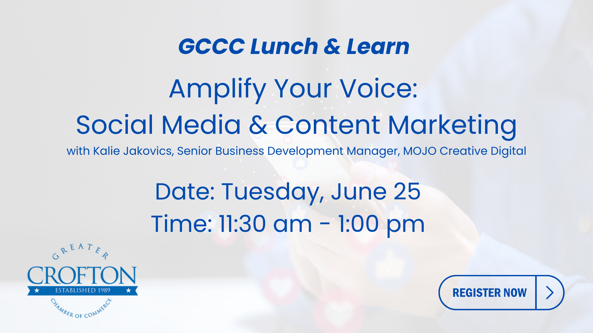 Lunch and Learn: Amplifying Your Presence: Effective Tips for Social Media and Content Marketing